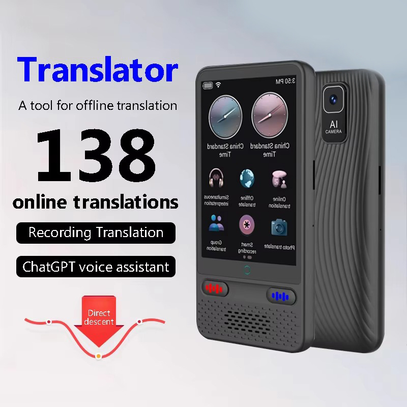 Portable Translator Device - Penerjemah Bahasa AI Mendukung Penerjemahan ChatGPT
