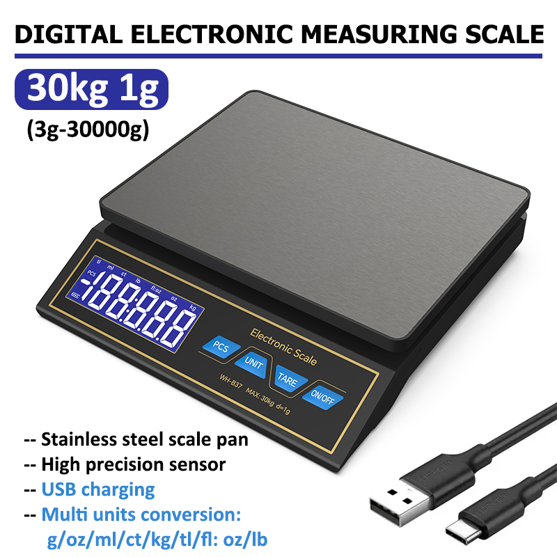 Kitchen Electronics Gadgets - Timbangan Dapur Digital LCD 30Kg/1G Panel