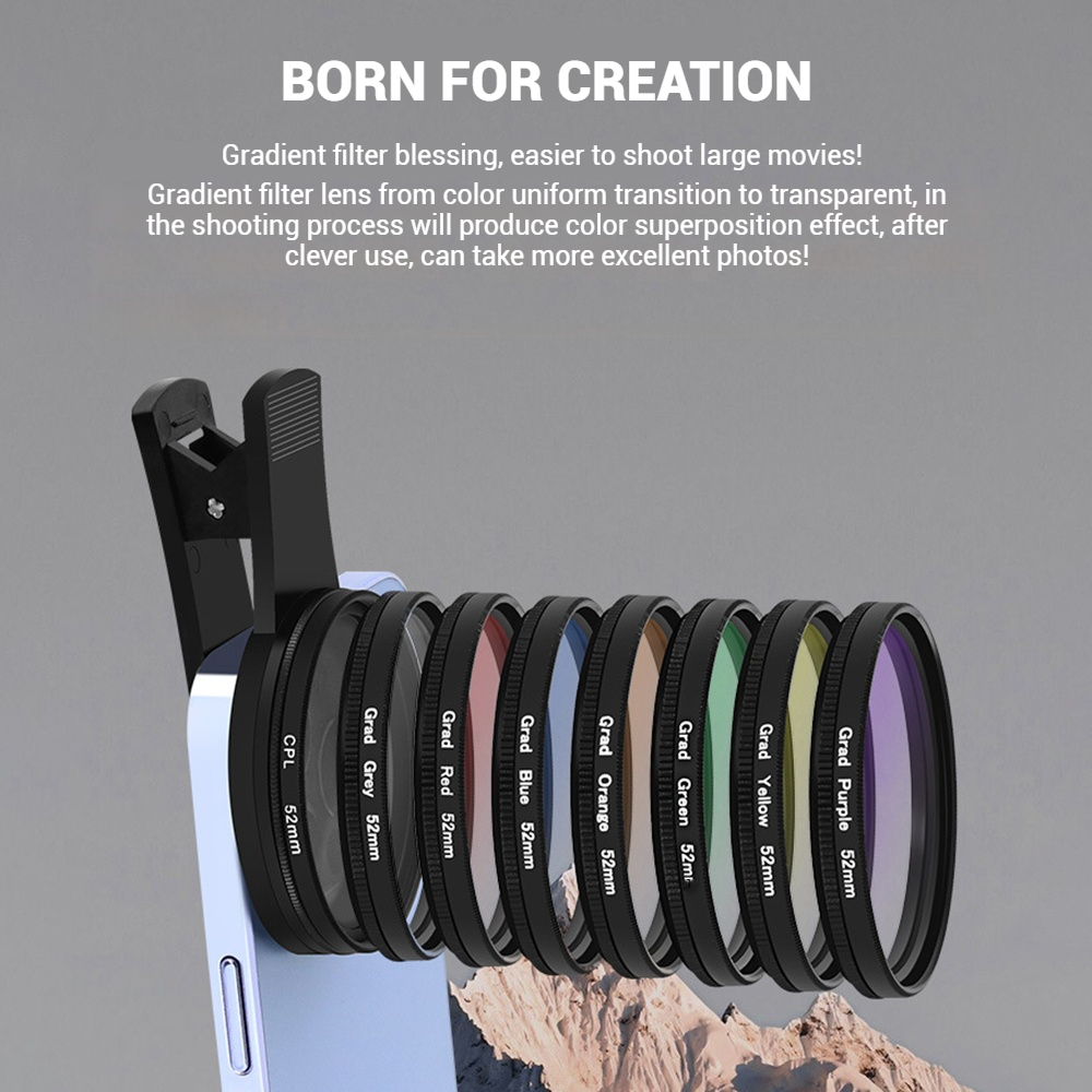 Lensa Ponsel 52MM Universal Po - Mobile Electronics Gadgets ulasan dan harga