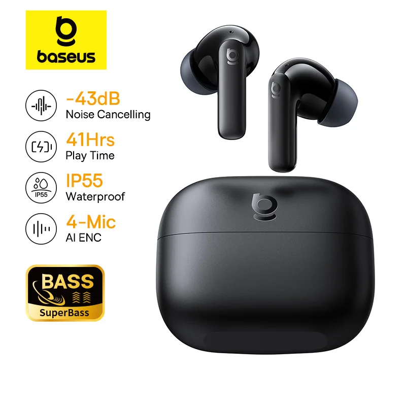 Baseus Bass EP10 NC -43dB, Ear - Earbuds Anc Wireless ulasan dan harga